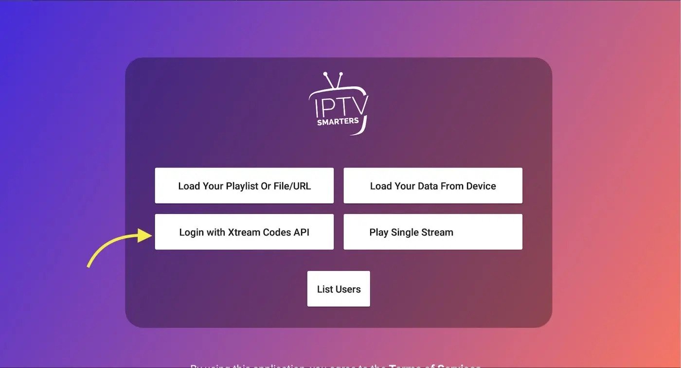 IPTV Smarters PRO Application Interface